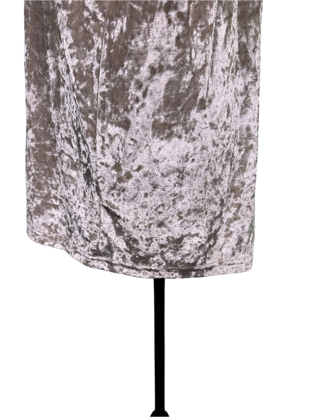 Entro L Champagne Crushed Velvet Lace Up Top Boho Y2K - Picture 6 of 10